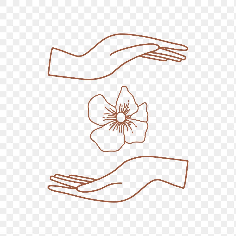 Flower png aesthetic logo element, Free PNG Sticker rawpixel