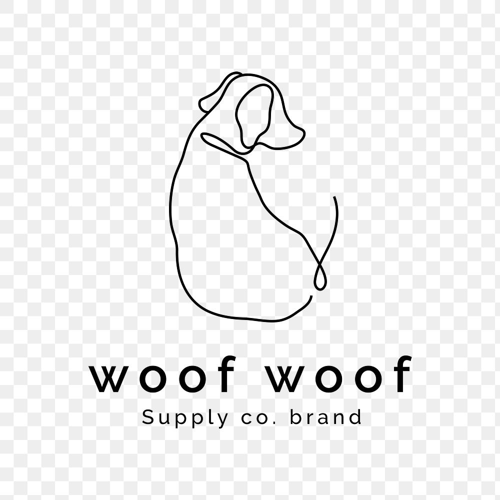 Dog png logo sticker, line | Free PNG Sticker - rawpixel