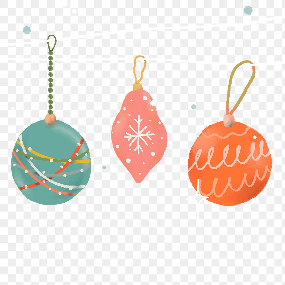 Christmas balls, holidays border sticker