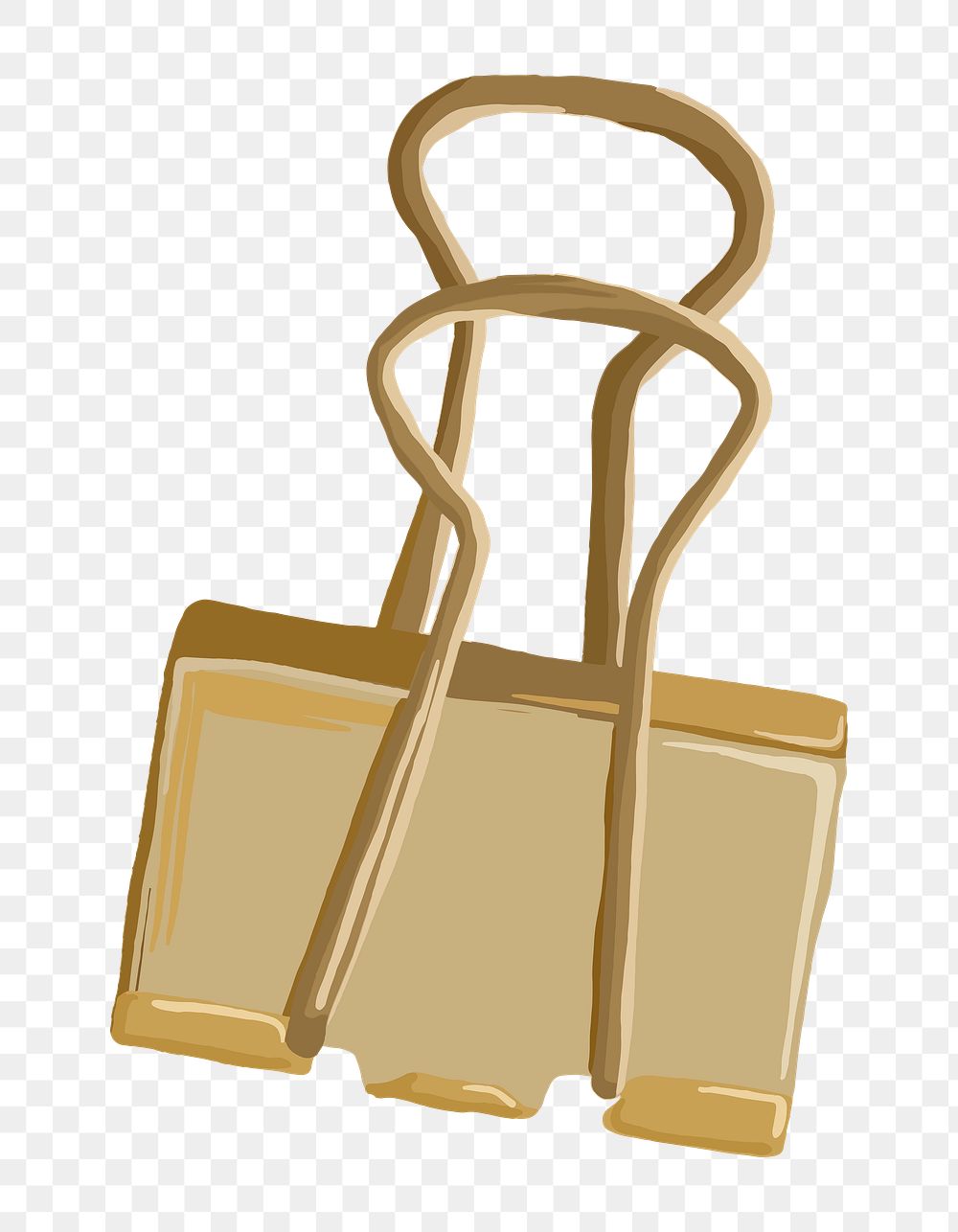 Gold binder png clip clipart, office stationery illustration