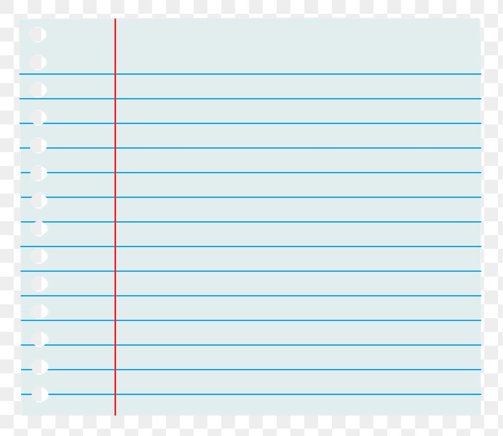 Ruled journal sticker note png for digital diary or notebook