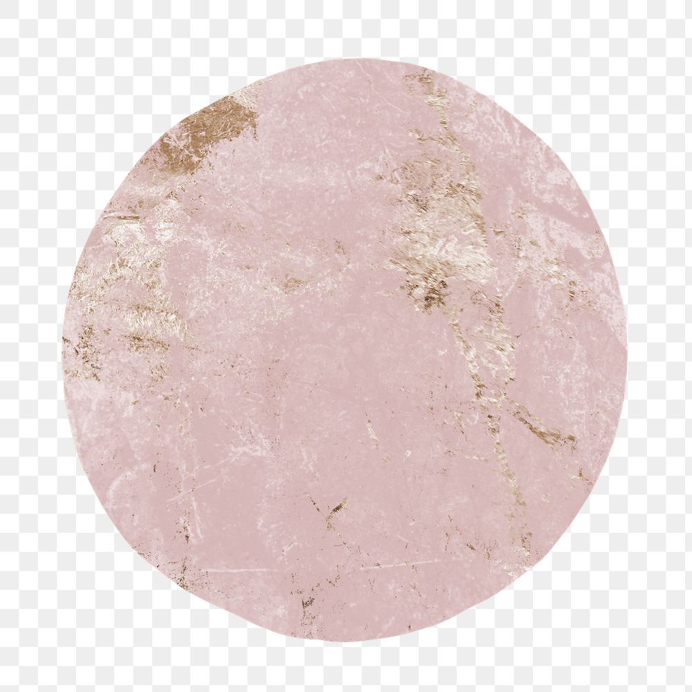 Pink marble coaster png clipart, aesthetic object on transparent background