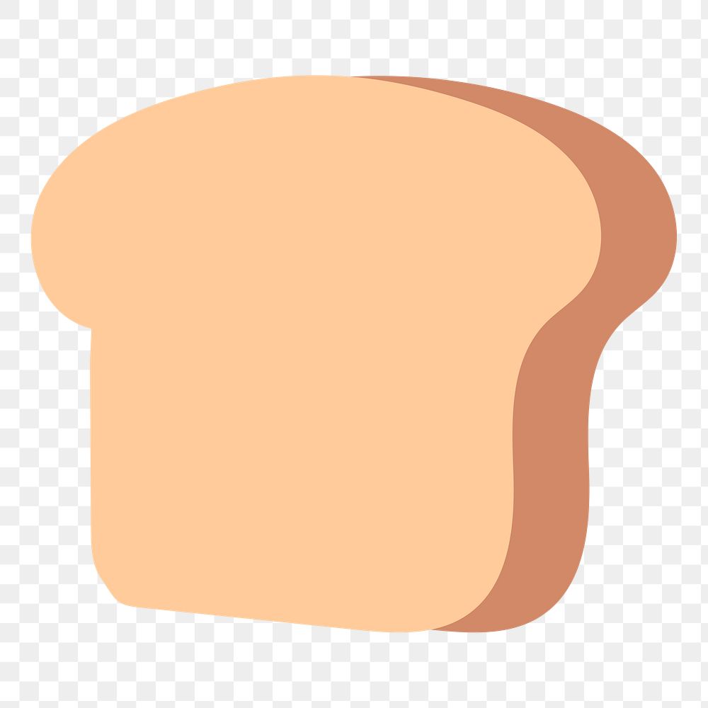 Bread png, cute cartoon sticker, transparent background