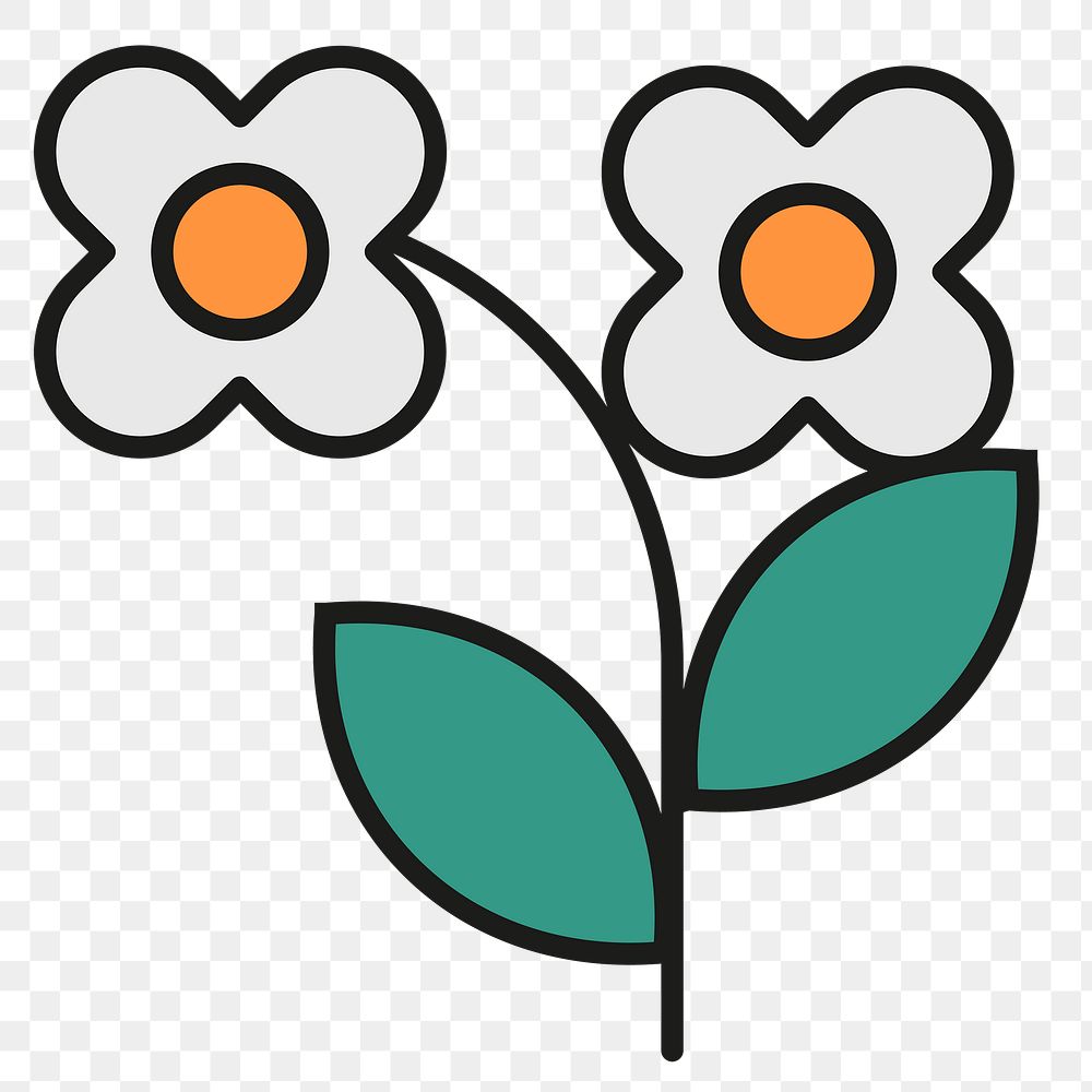 Daisy flower png sticker, summer design, transparent background