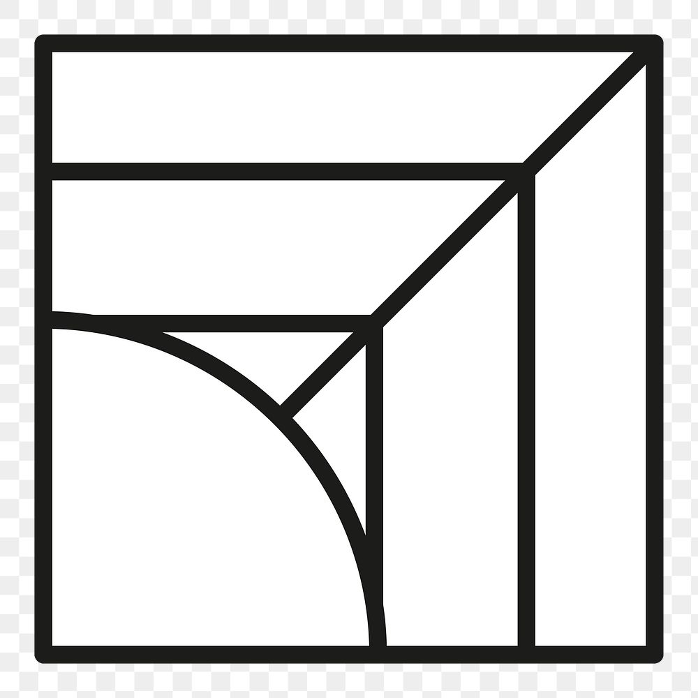 Geometric cube png sticker, transparent background