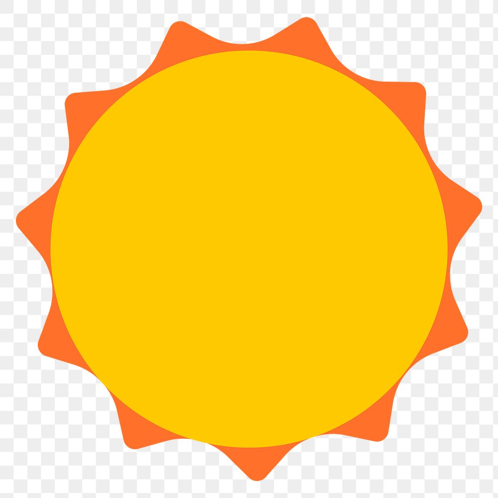 Cute sun png sticker, funky summer design, transparent background