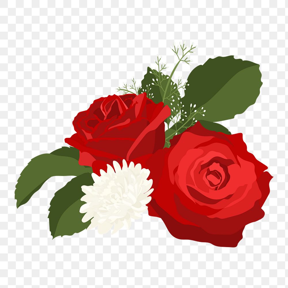 Red roses png clipart, Valentine's day celebration