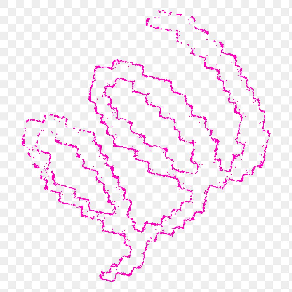Coiled spring png clipart, pink funky design on transparent background