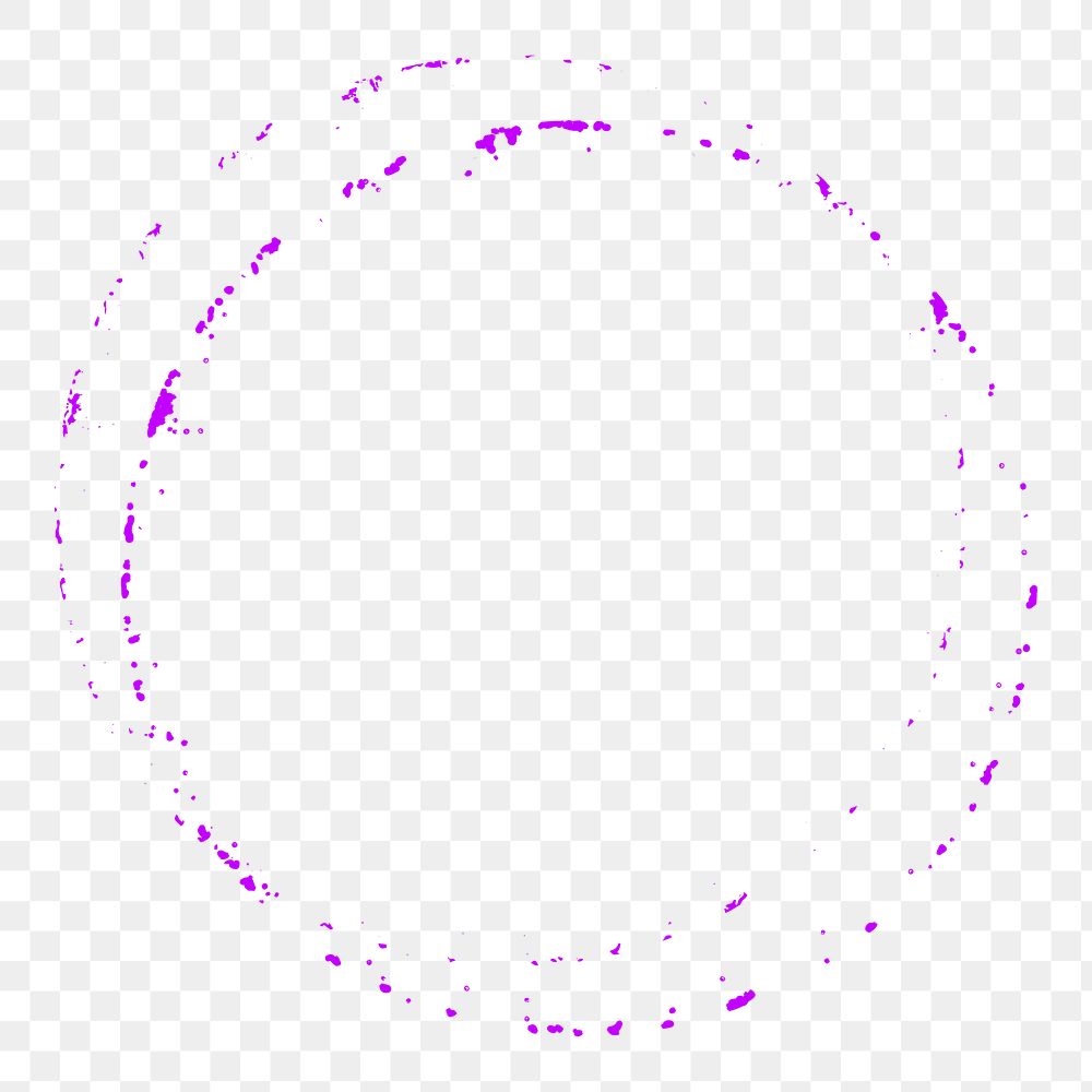 Overlapping circles png sticker, purple geometric shape in retro design