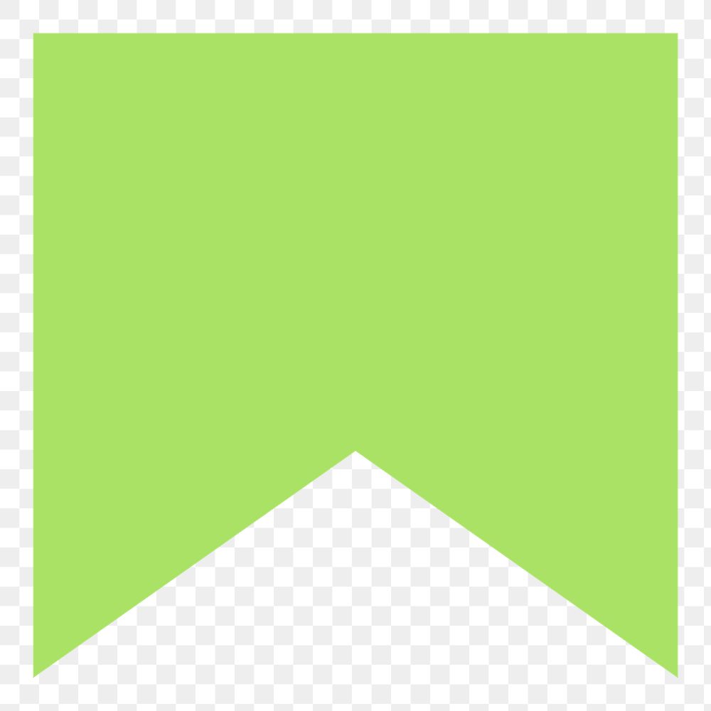 Flag badge png sticker, green shape on transparent background