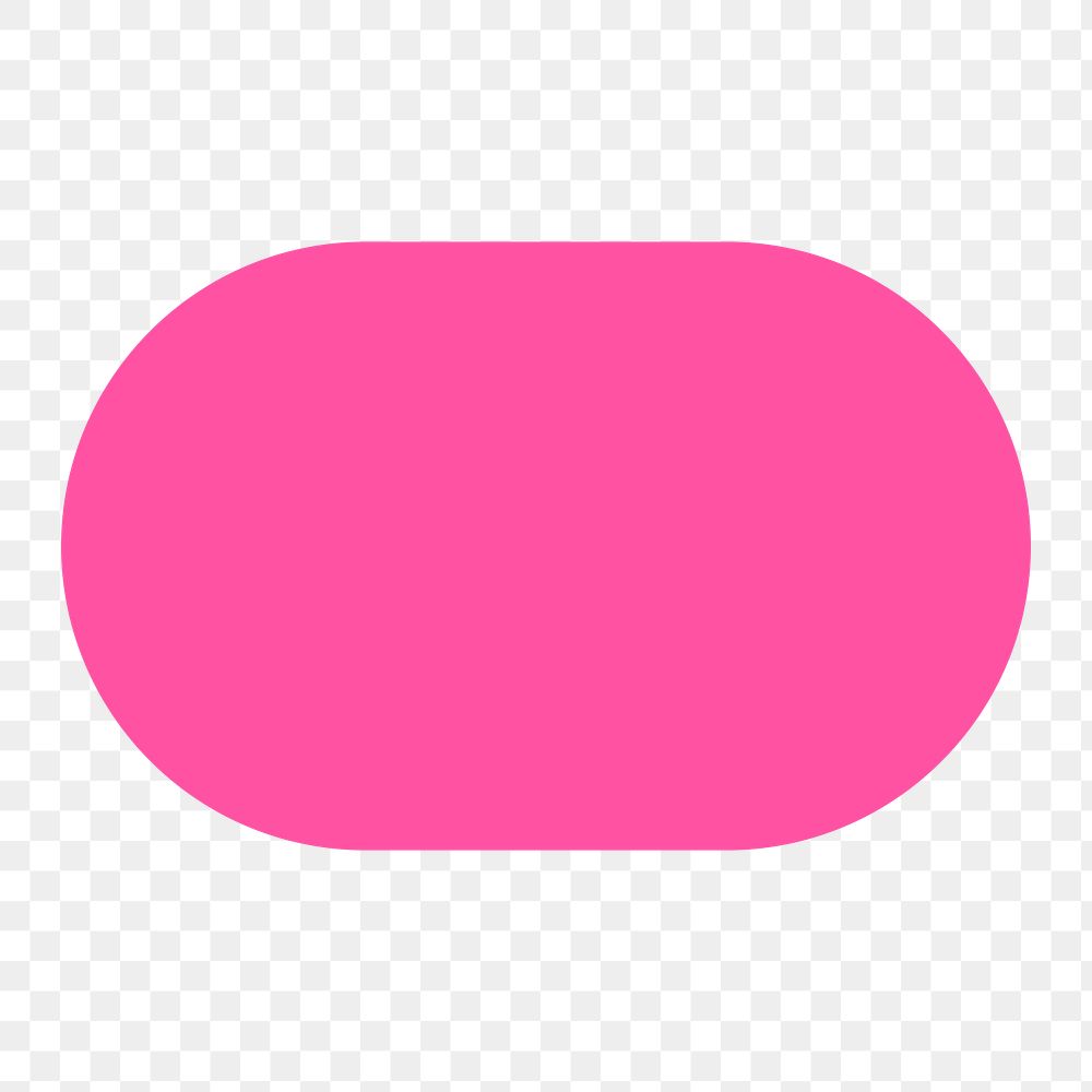 Pink minus png shape sticker, maths symbol on transparent background