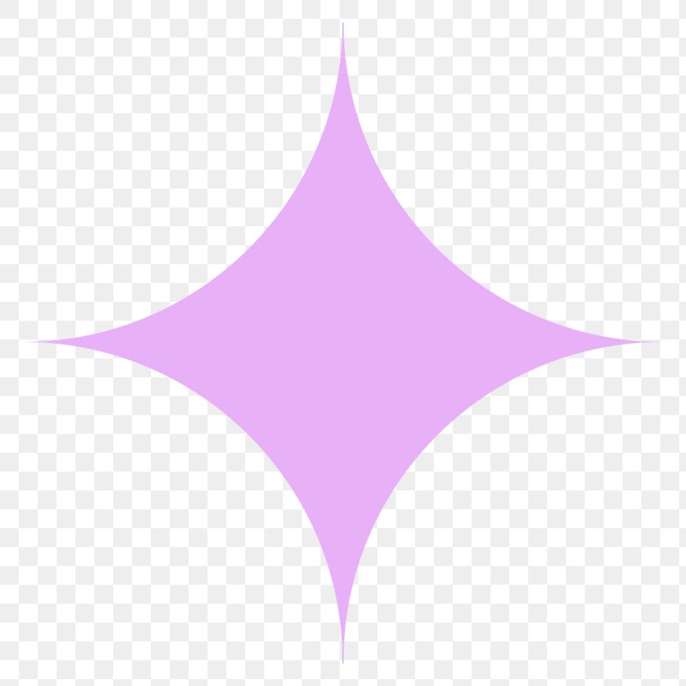 Sparkle shape png sticker, cute geometric element in pink