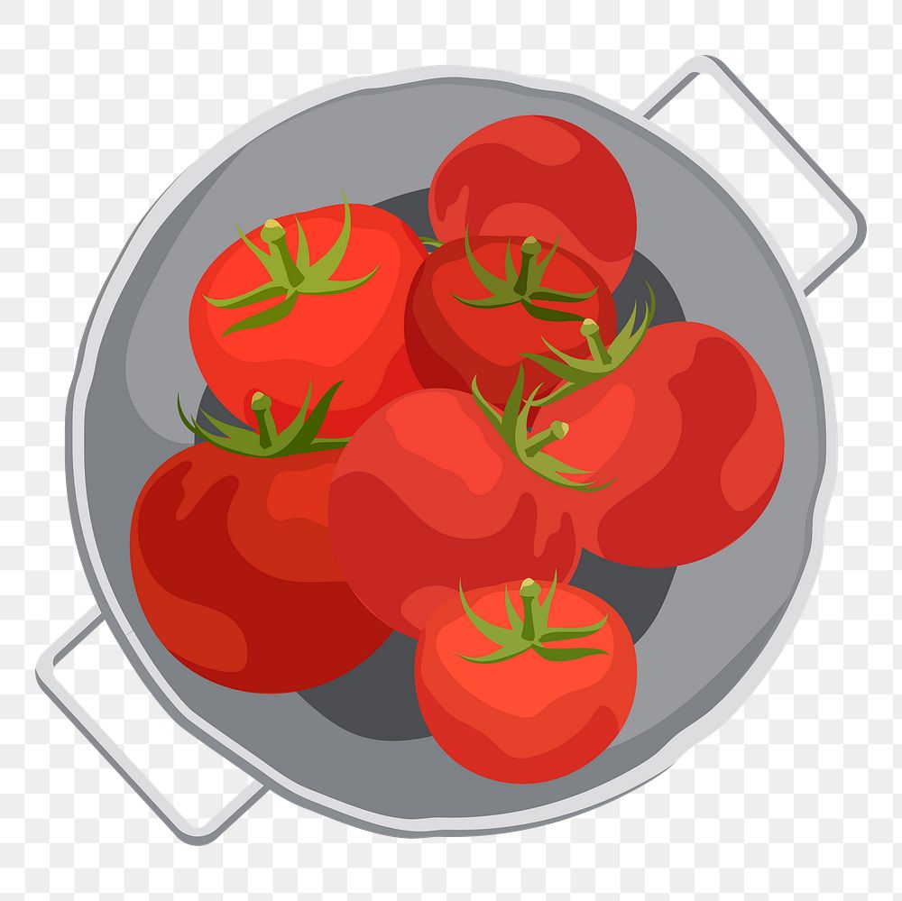 Tomatoes png sticker, realistic illustration, transparent background