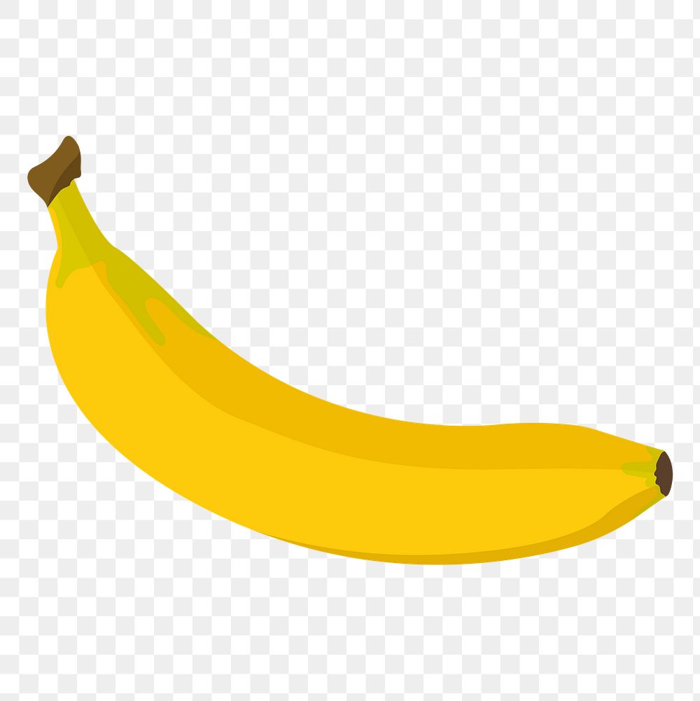 Banana png sticker, realistic illustration, transparent background