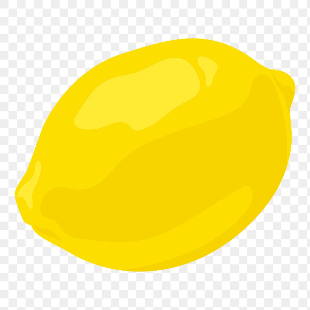 Lemon png sticker, realistic illustration, transparent background