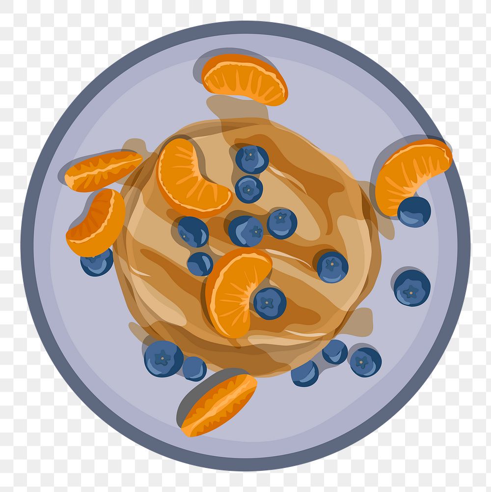 Pancake breakfast png sticker, transparent background