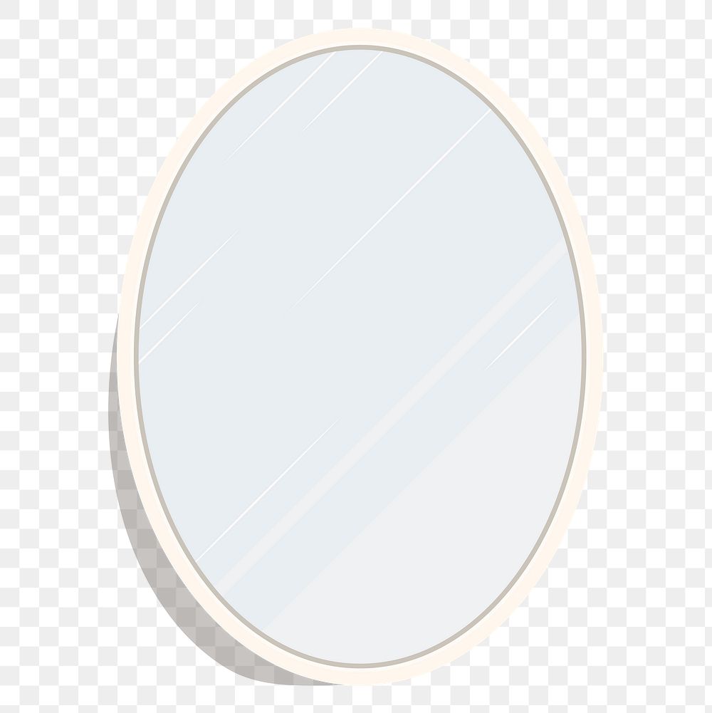 Mirror png sticker, home decor illustration, transparent background