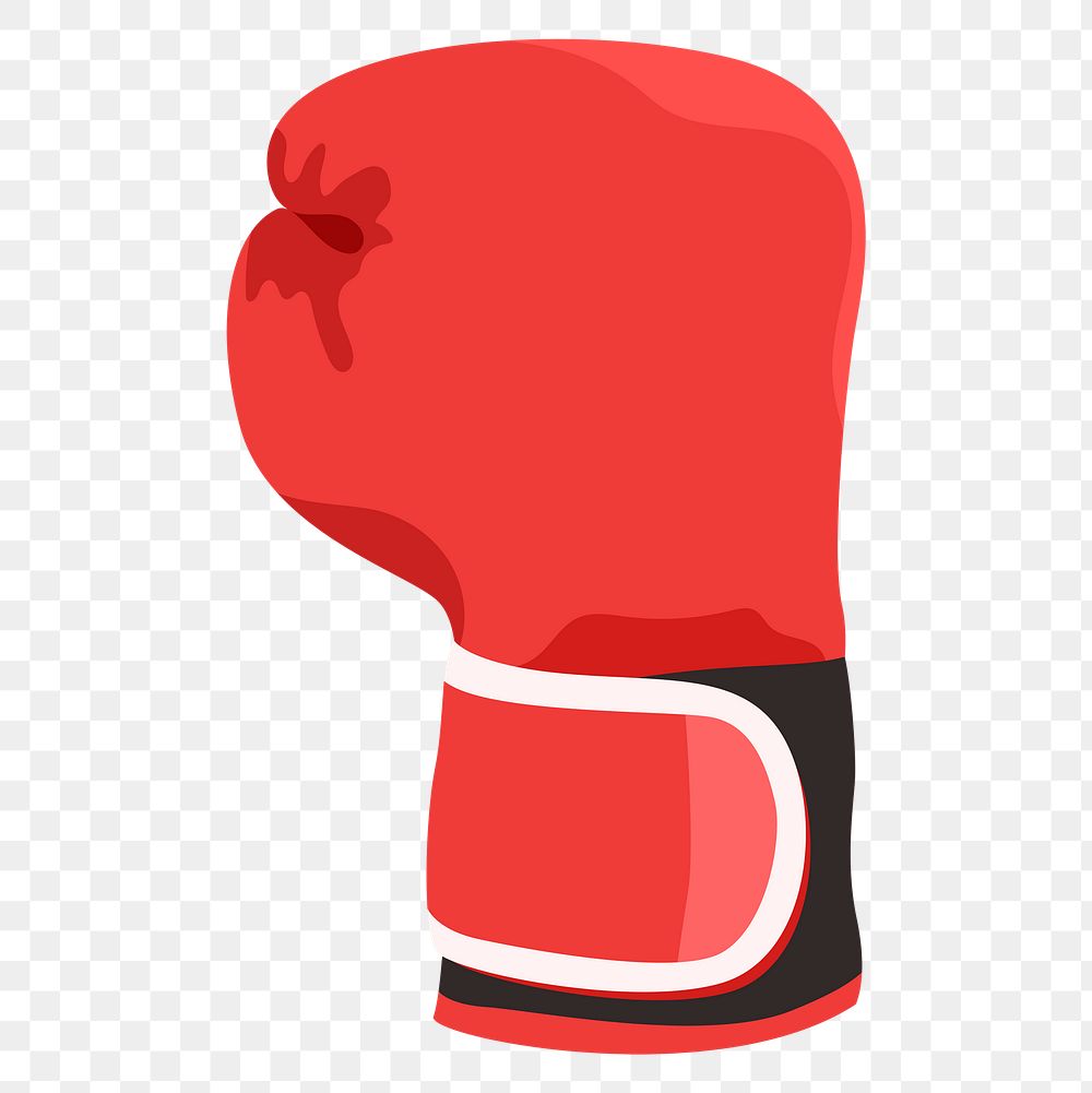 Boxing glove png sticker fitness equipment, transparent background