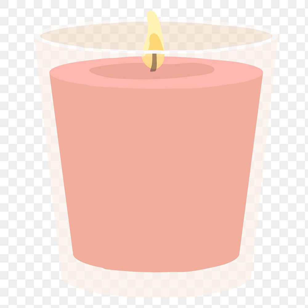 Candle png sticker, home decor illustration, transparent background