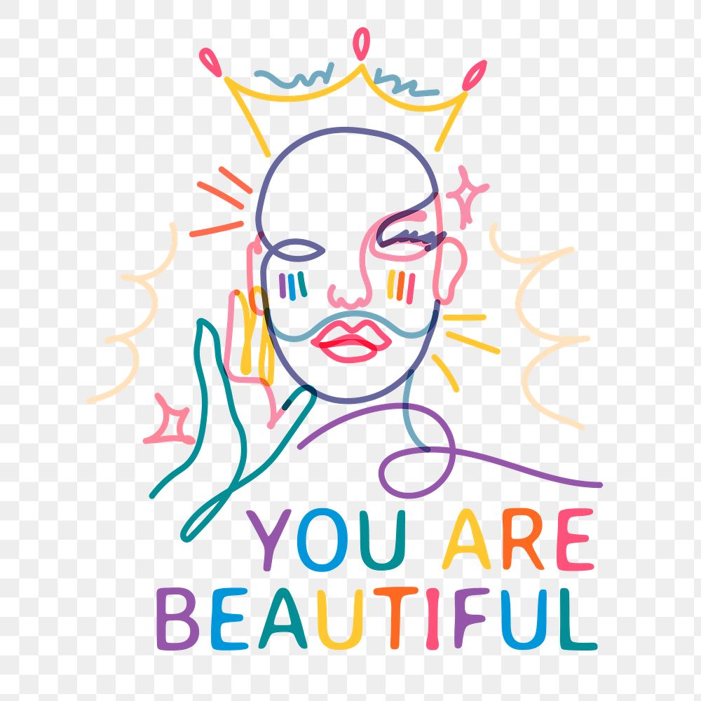 Drag queen png sticker, LGBTQ celebration on transparent background