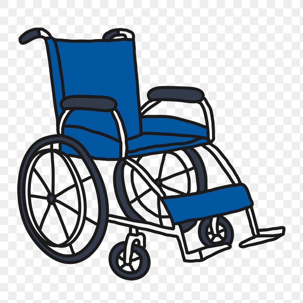 Wheelchair png sticker, disabled transparent background