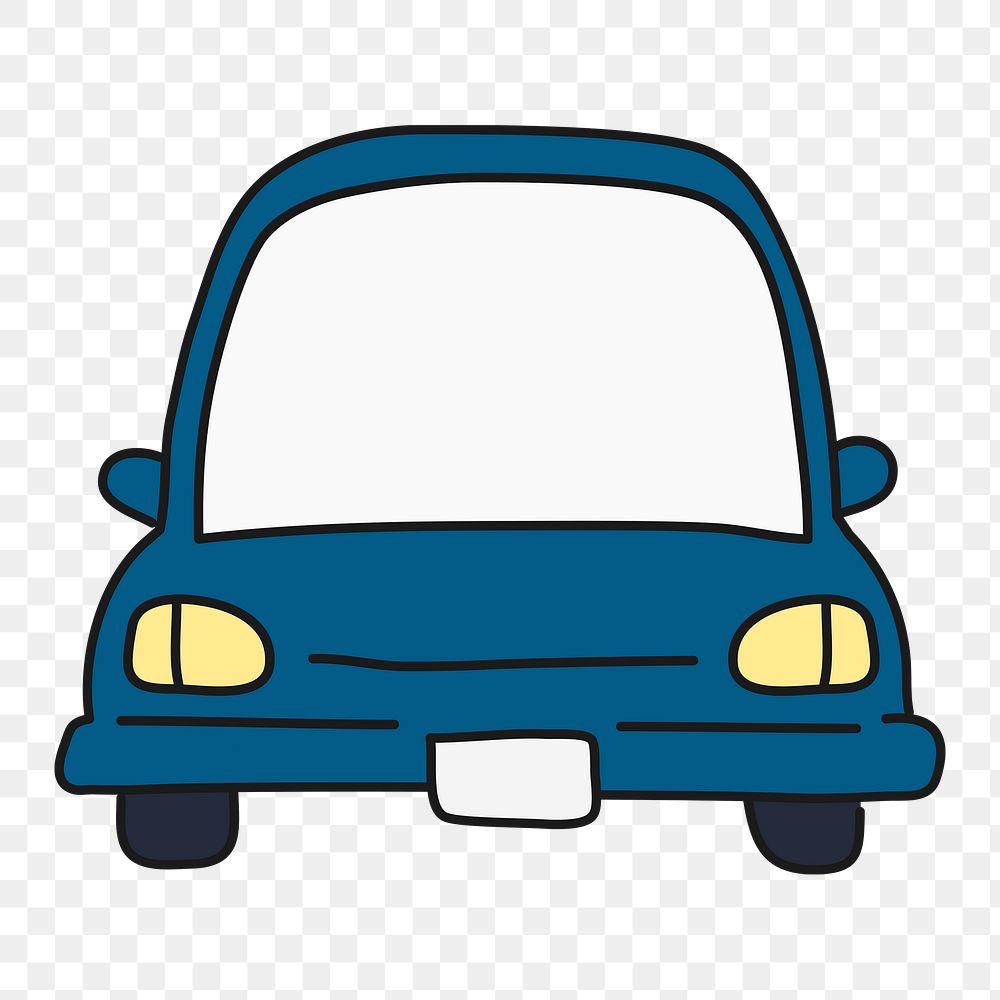 Blue car png sticker, transport transparent background