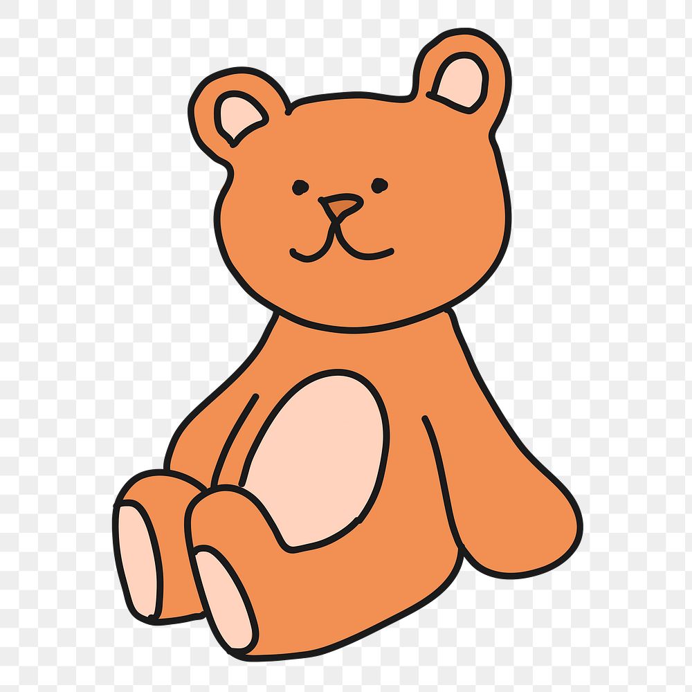 Teddy bear png sticker, doll transparent background