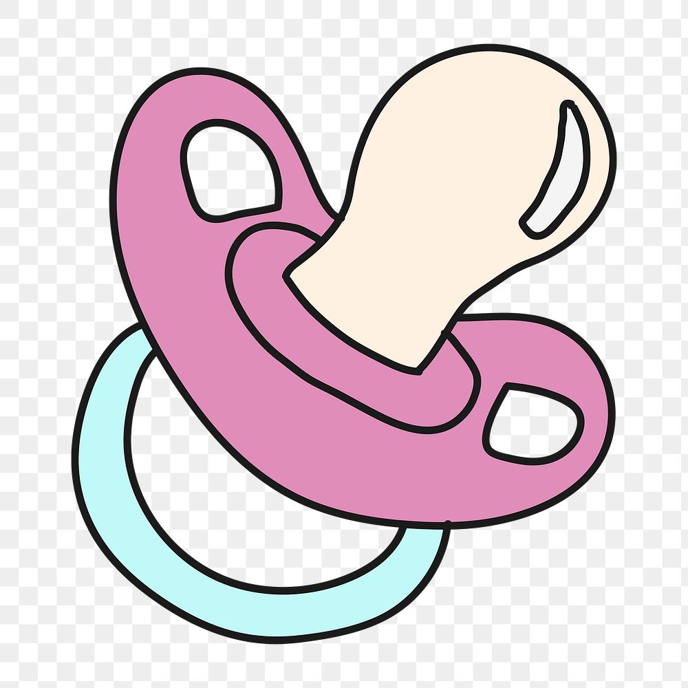 Pacifier png sticker, baby object transparent background