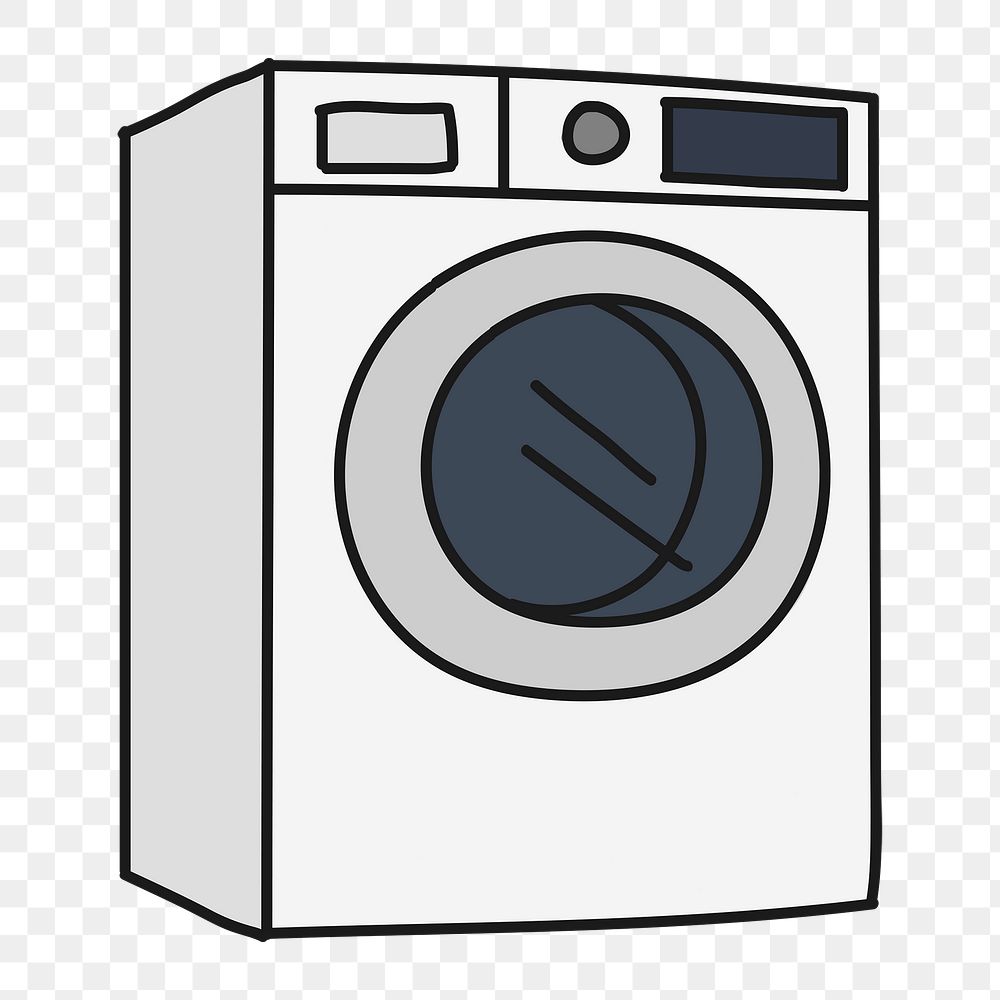 Washing machine png sticker, laundry transparent background
