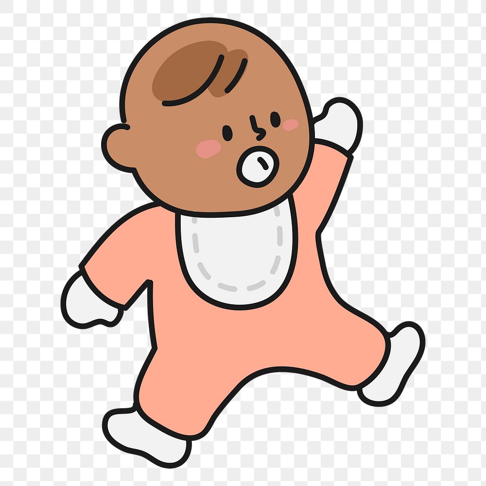 Infant png sticker, baby transparent background