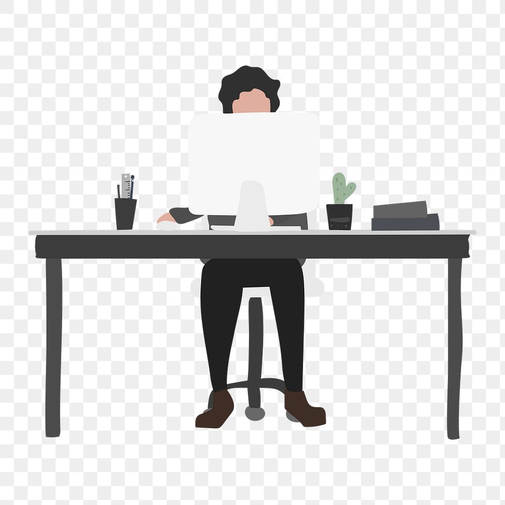 Business employee png working clipart, office workstation 