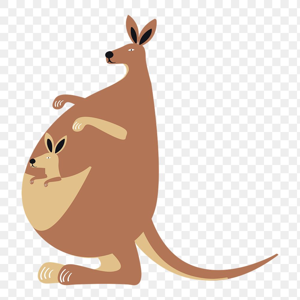 Kangaroo Png Animal Sticker Brown 