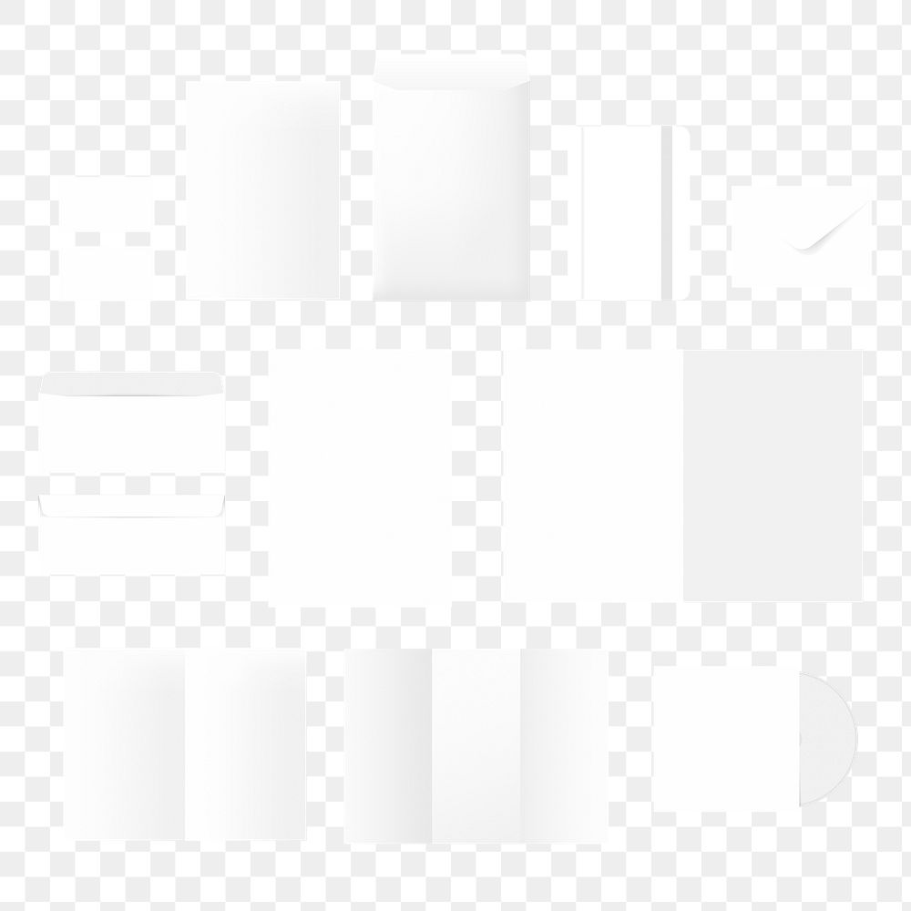 Blank advertisement paper templates collection transparent png