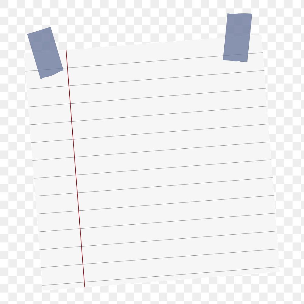 Gray lined notepaper journal sticker design element
