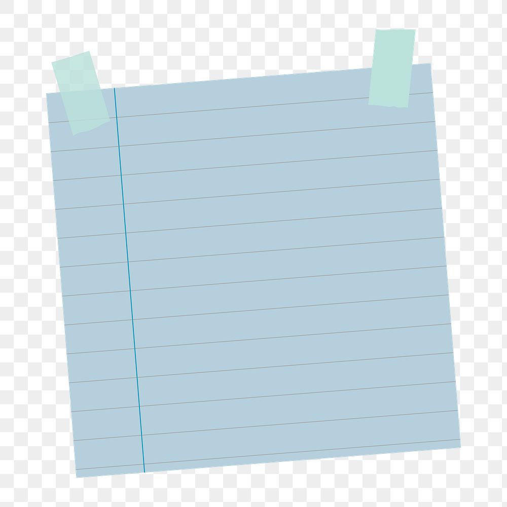 Bluish gray lined notepaper sticker design element