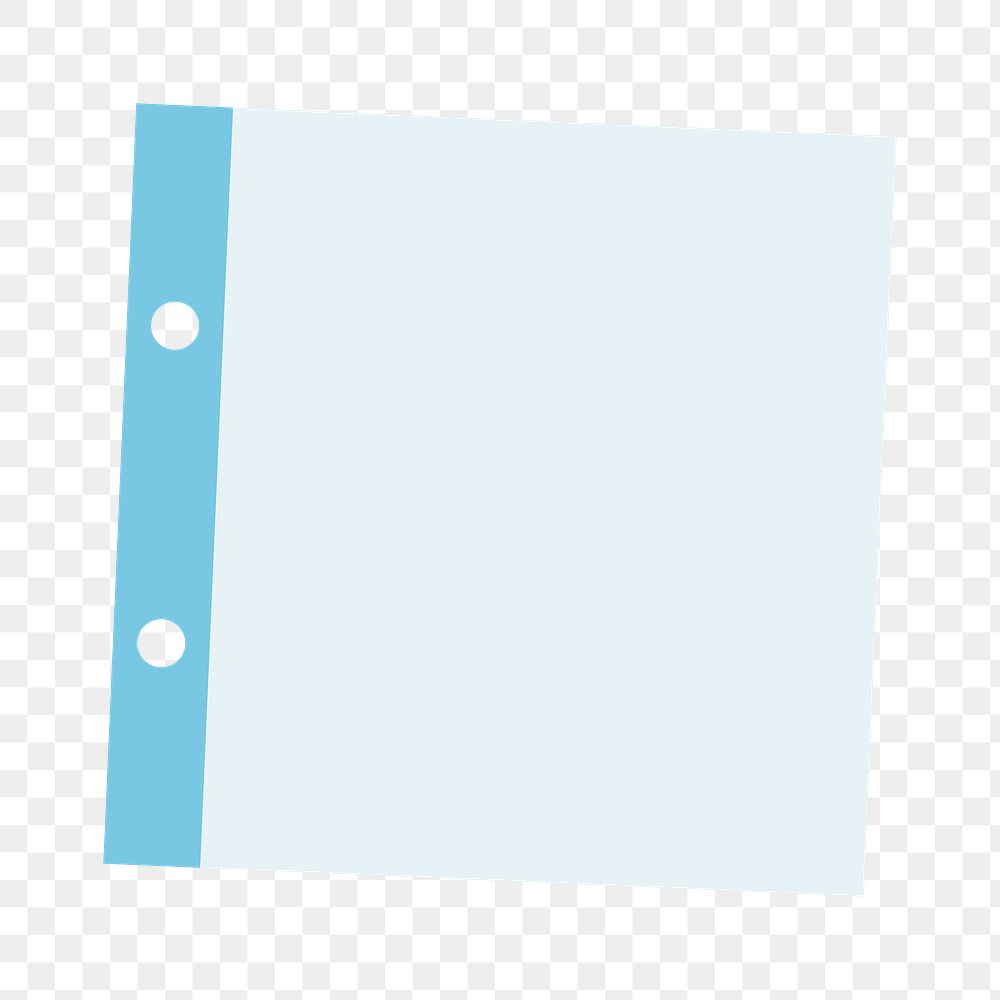 Hole punched blue notepaper journal | Premium PNG Sticker - rawpixel