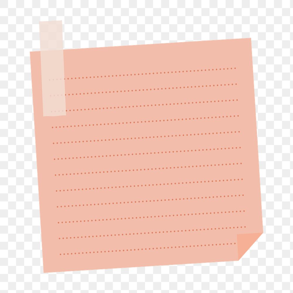 Salmon pink dotted notepaper journal | Premium PNG Sticker - rawpixel