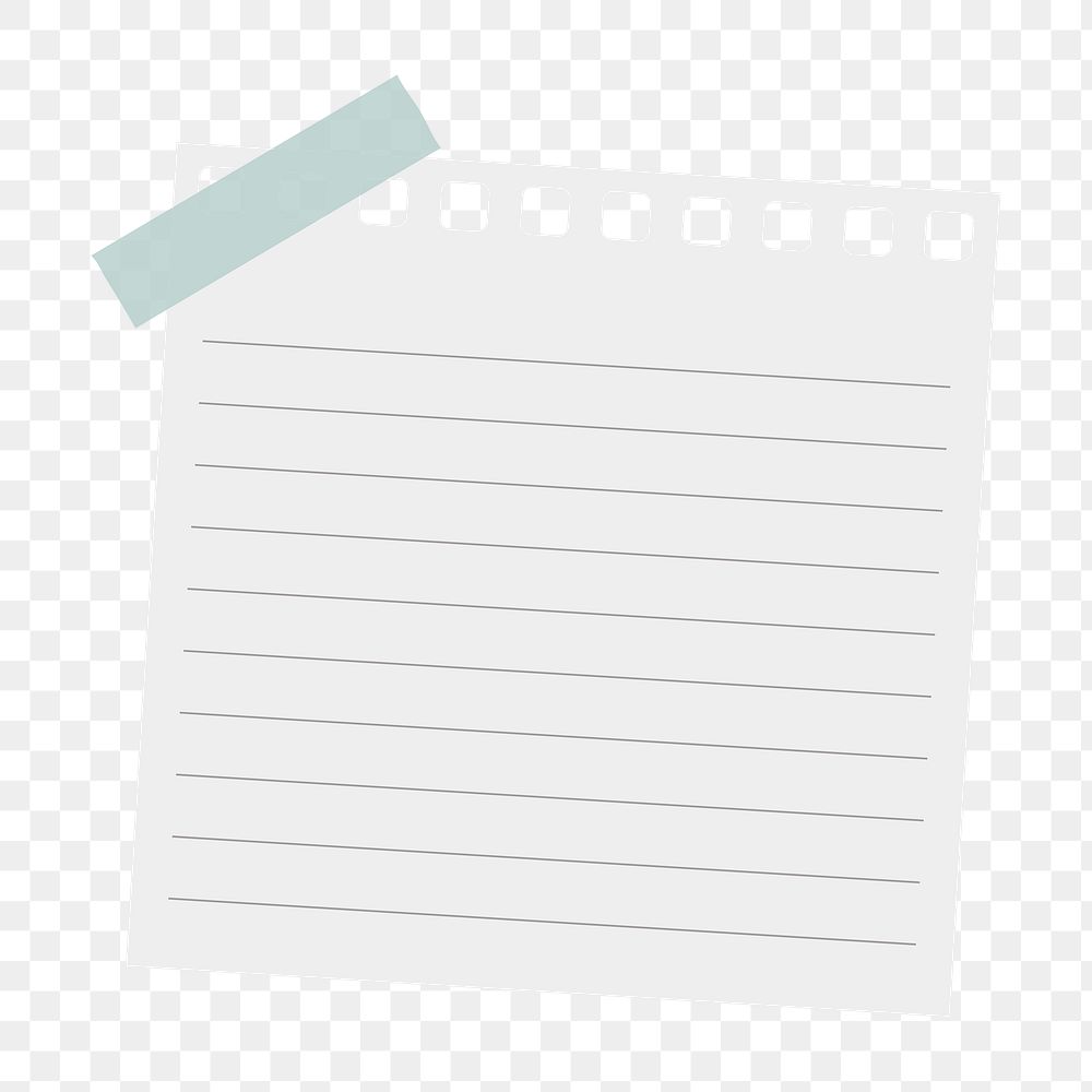 Gray lined notepaper journal sticker design element