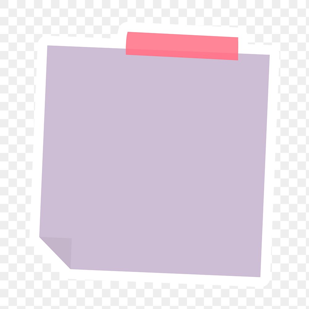 Pastel purple notepaper journal sticker | Premium PNG Sticker - rawpixel