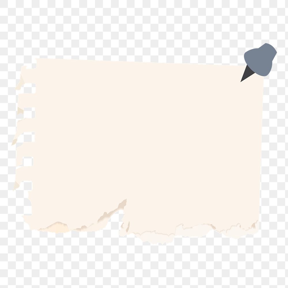 Blank Ripped Paper Set With A Pin Free Png Sticker Rawpixel