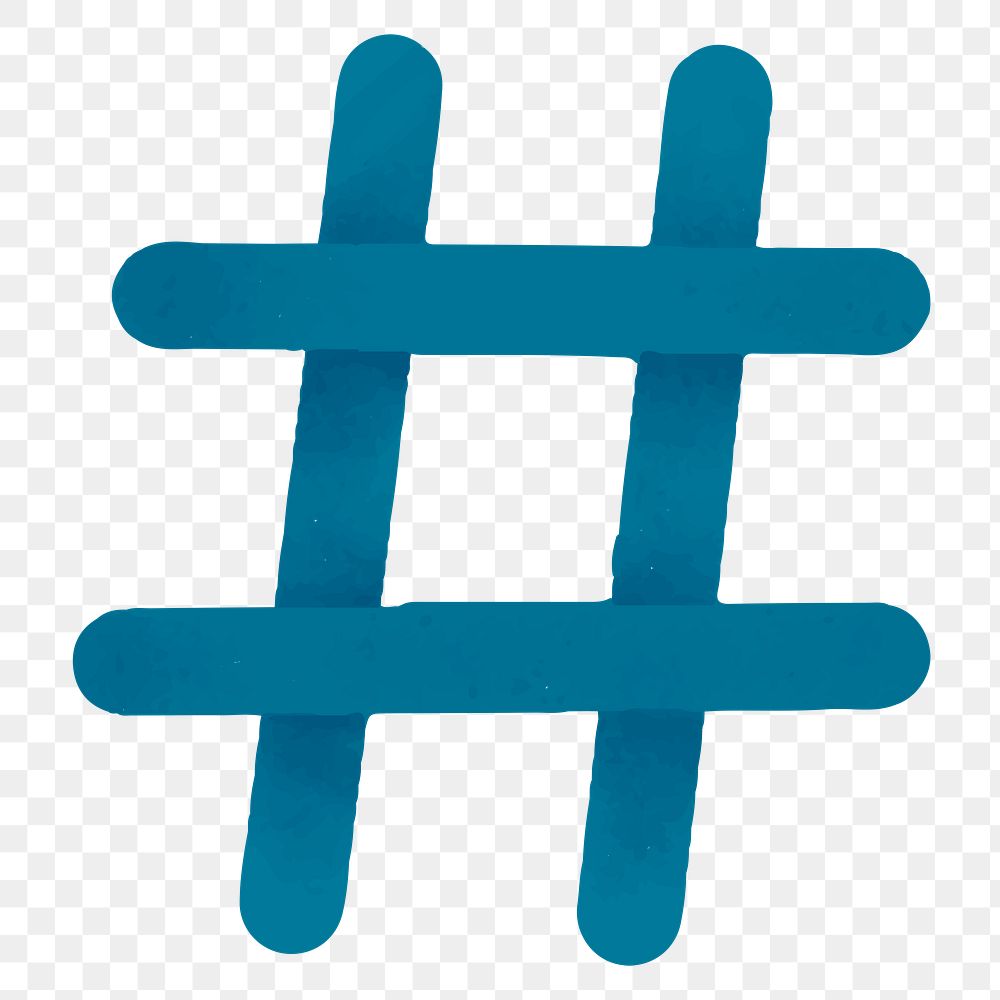 Blue social media trending hashtag social ads template transparent png
