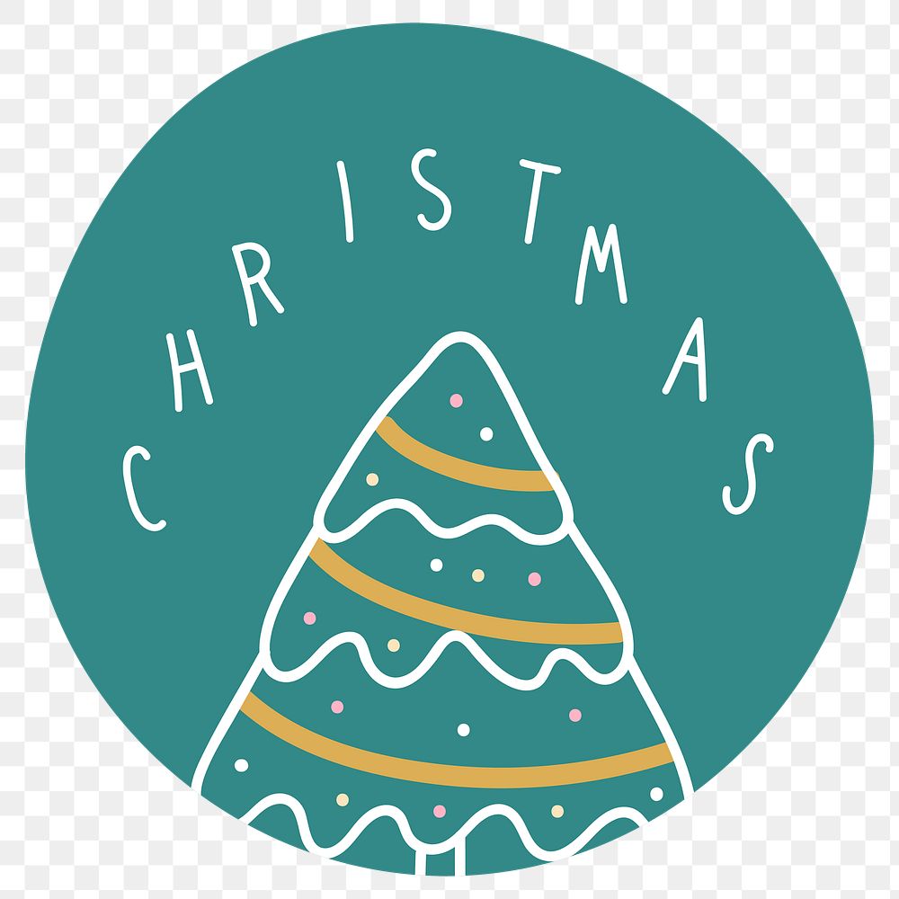 Christmas tree png cute social media sticker