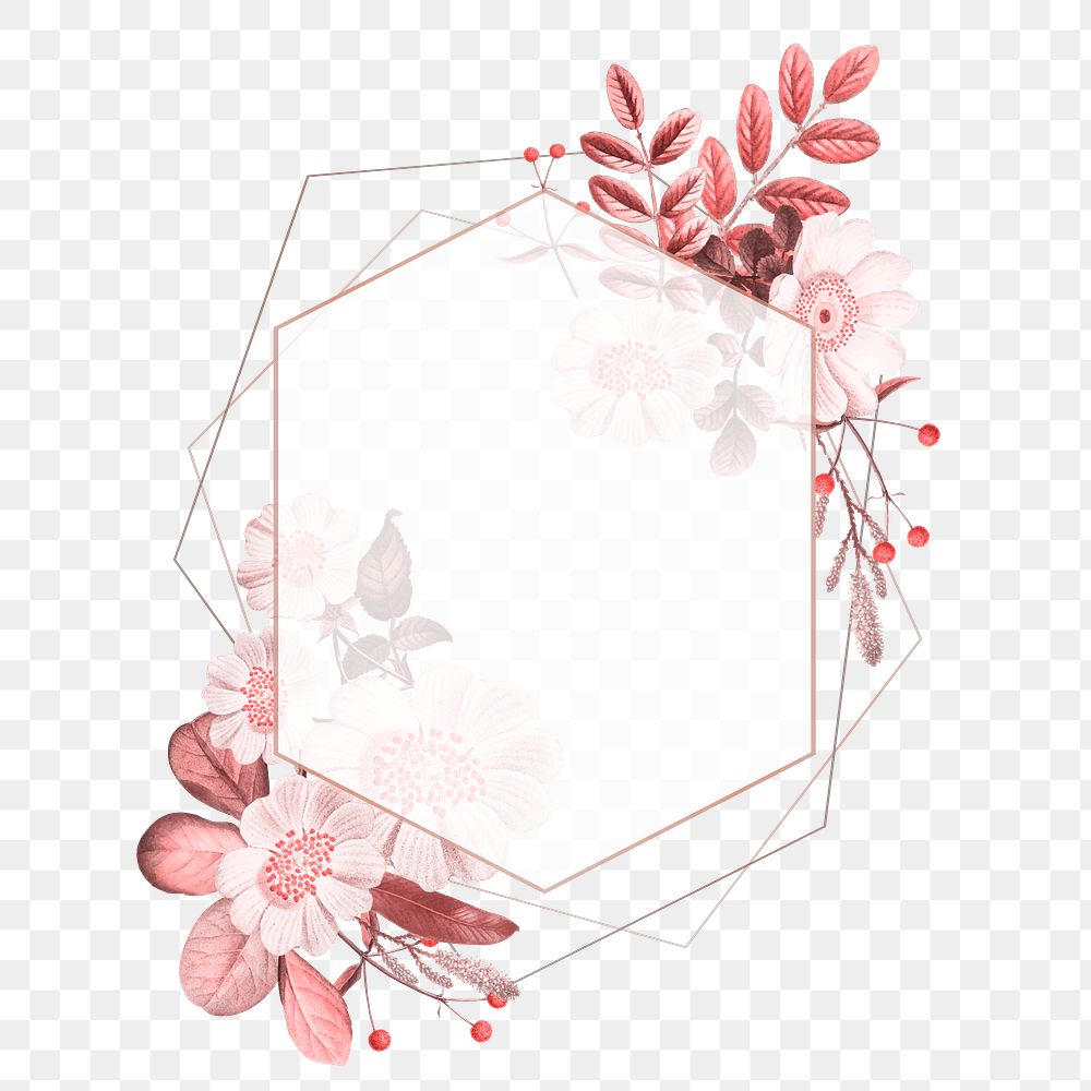 Vintage Red Flower Frame Png Free Png Sticker Rawpixel