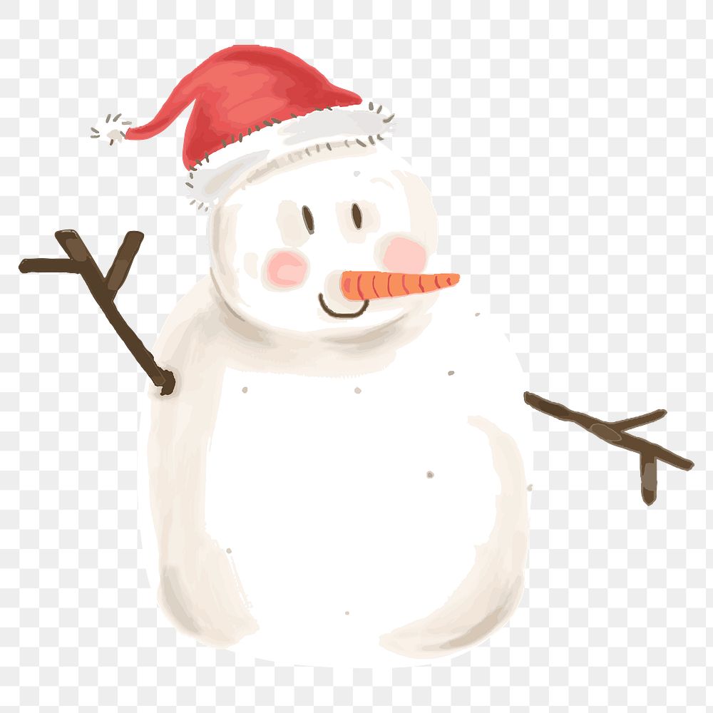 Cute Snowman Christmas element transparent png