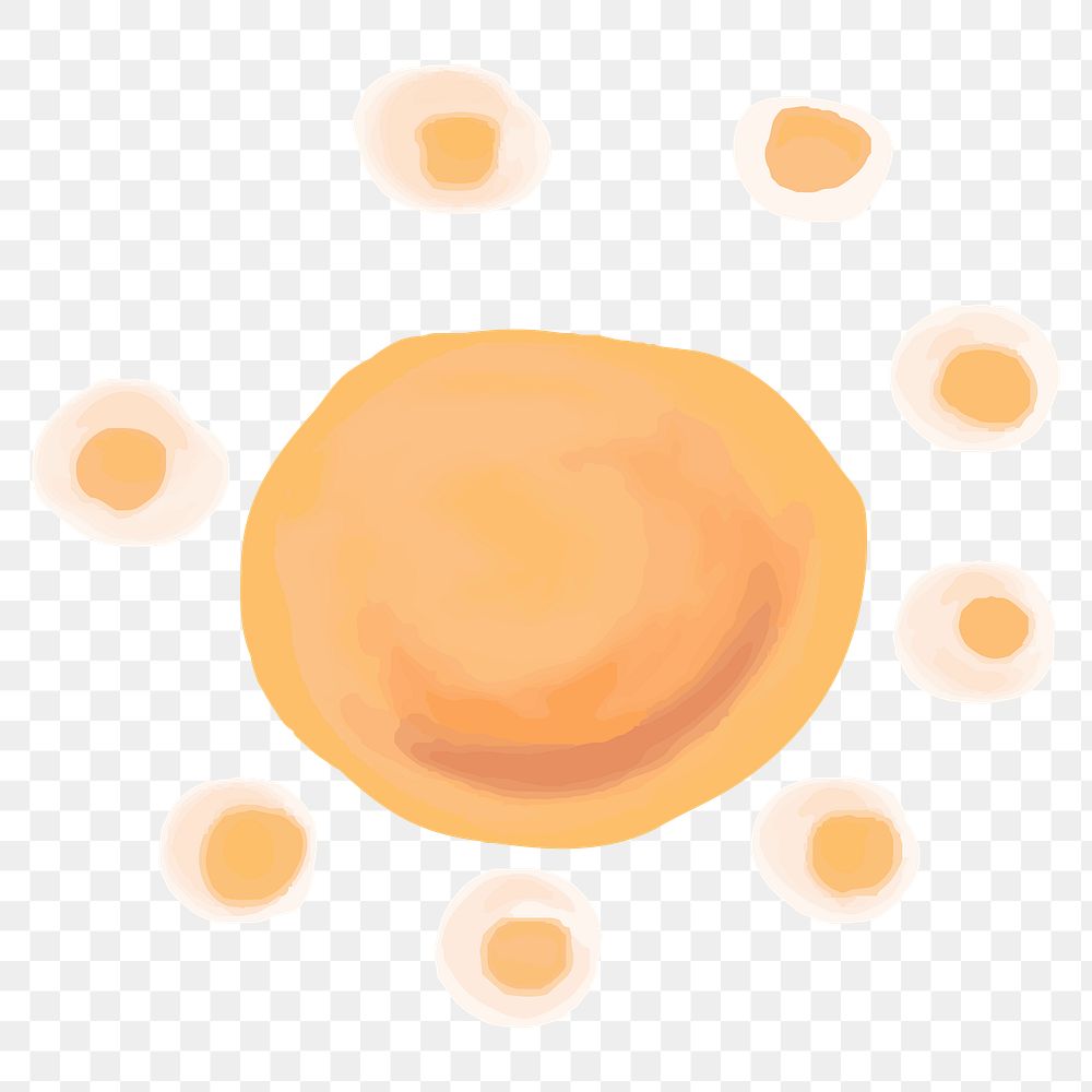 Hand drawn sun element