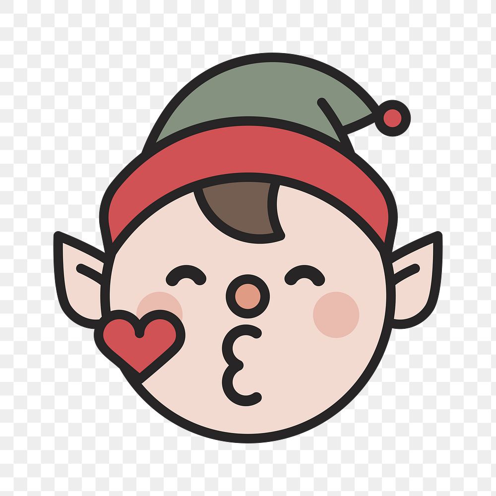 Elf blowing a kiss emoticon | Premium PNG Sticker - rawpixel