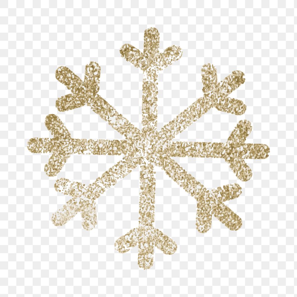 Glittery snowflake Christmas element transparent png
