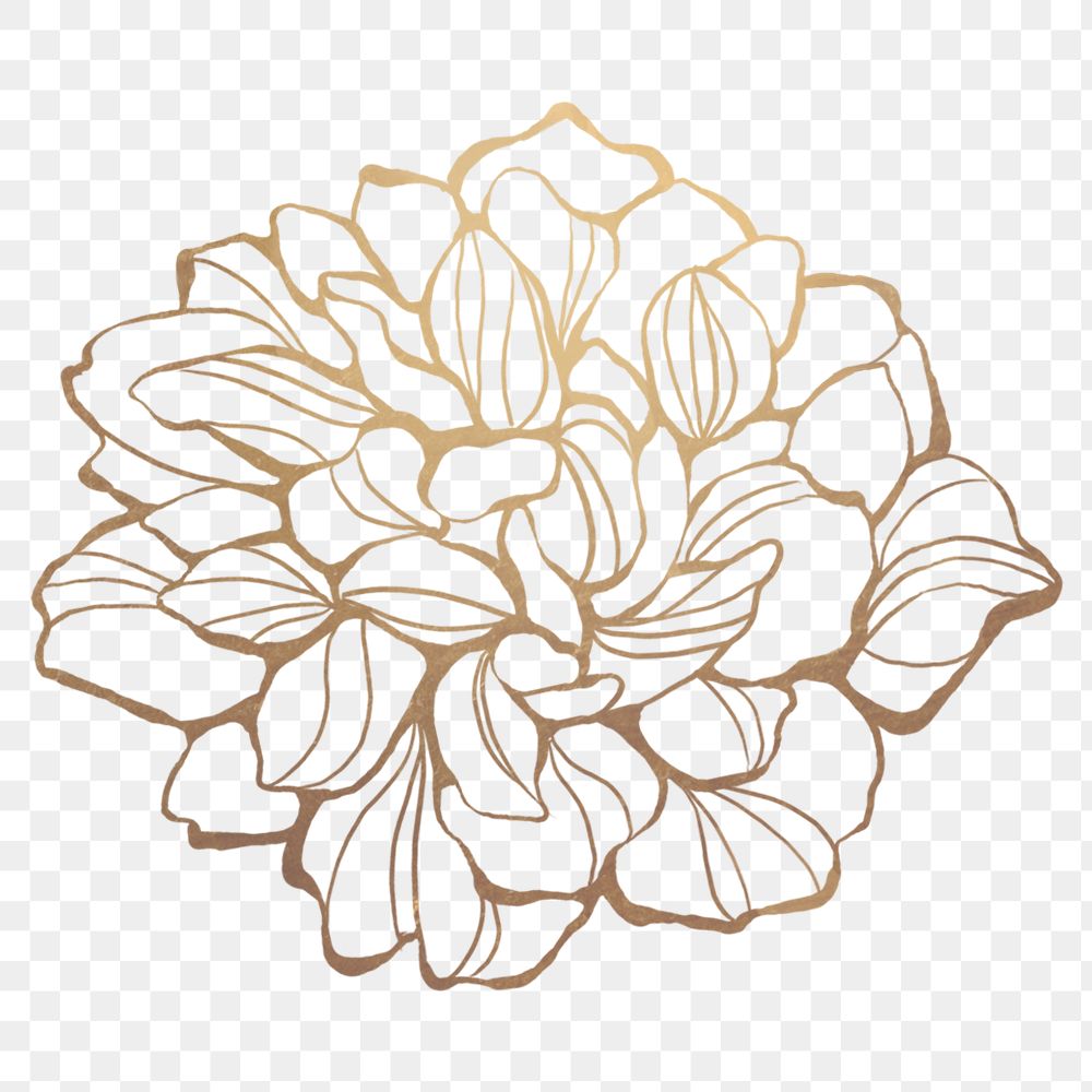 Golden Flower Png