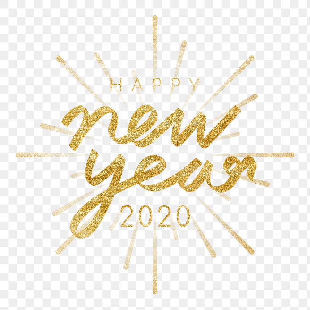 Happy New Year 2020 transparent background png