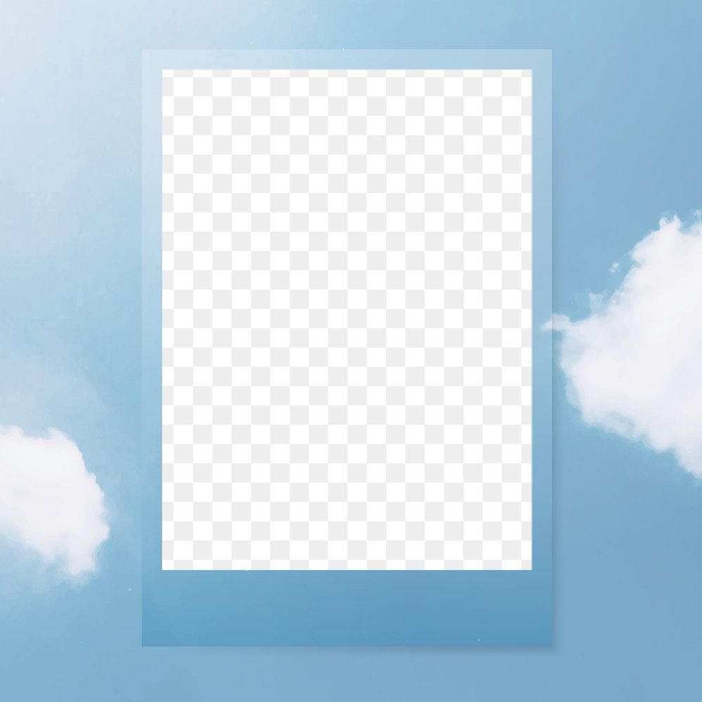 Blue sky frame png in transparent background
